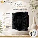 Atomberg Efficio Exhaust BLDC Fan 200mm Gloss Black Atomberg Efficio Exhaust BLDC Fan 200mm Gloss Black
