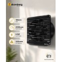 Atomberg Efficio Orb Exhaust Fan 150mm Gloss Black Atomberg Efficio Orb Exhaust Fan 150mm Gloss Black
