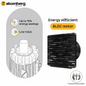 Atomberg Efficio Orb Exhaust Fan 150mm Gloss Black Atomberg Efficio Orb Exhaust Fan 150mm Gloss Black