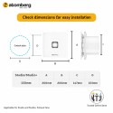 Atomberg Studio+ Exhaust Fan 150mm Gloss White Atomberg Studio+ Exhaust Fan 150mm Gloss White