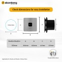 Atomberg Studio+ Exhaust Fan 150mm Brushed Steel Atomberg Studio+ Exhaust Fan 150mm Brushed Steel