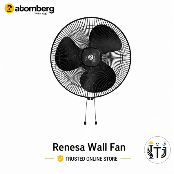 Atomberg Renesa BLDC Wall Fan 400MM Midnight Black