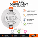 MITJ 3 in1 LED Concealed Light - 8 Watt,  [ Cool White + Green + Pink ]