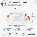 MITJ 8watt Concealed Light - cool white MITJ 8watt Concealed Light - cool white