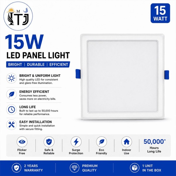 MITJ 15Watt LED Panel Light |  cool white |2 Yr Warranty