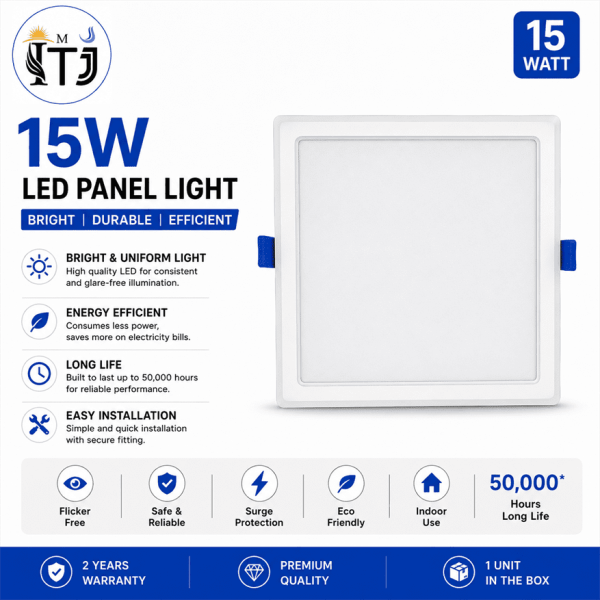 MITJ 15Watt LED Panel Light |  cool white |2 Yr Warranty