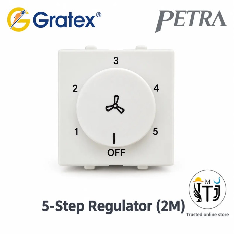 Gratex Petra 5 Step Regulator 2M| White Gratex Petra 5 Step Regulator 2M| White