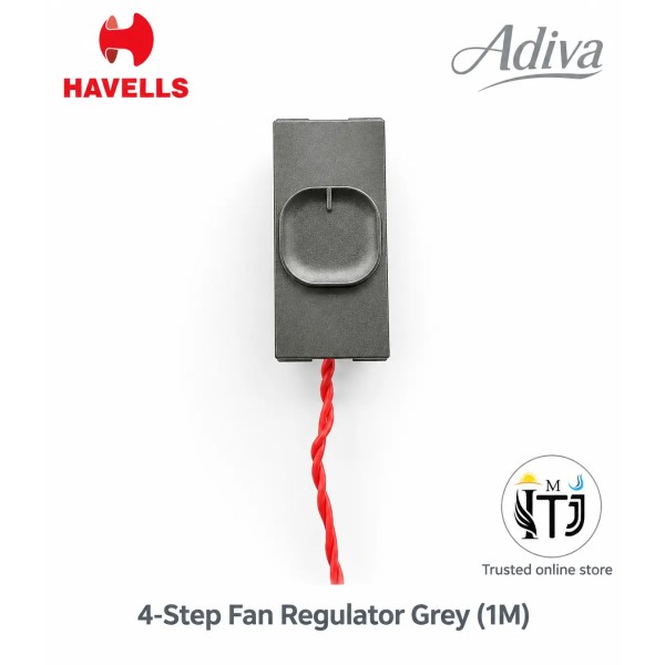 Havells Adiva 4 Step Fan Regulator 1M | Grey