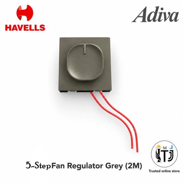 Havells Adiva 5 Step Fan Regulator 2M | Grey