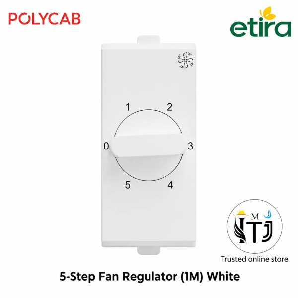 Polycab Etira Fan Regulator, 1M| White