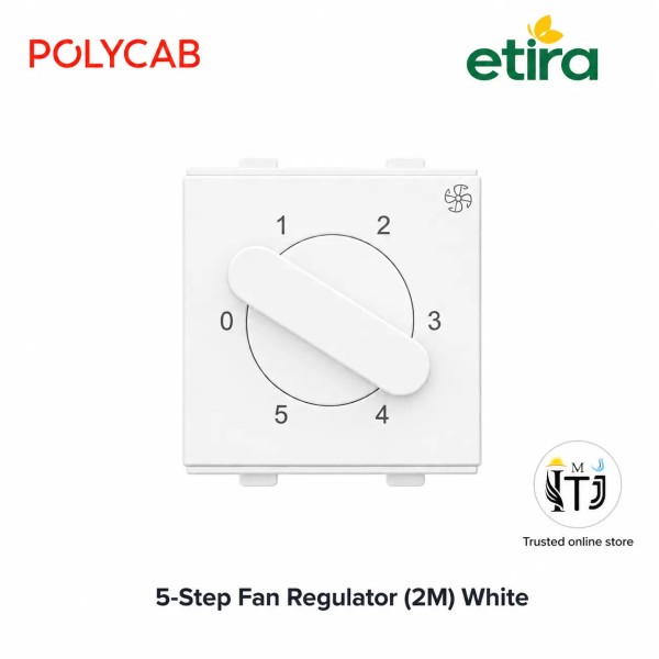 Polycab Etira Fan Regulator, 2M| White
