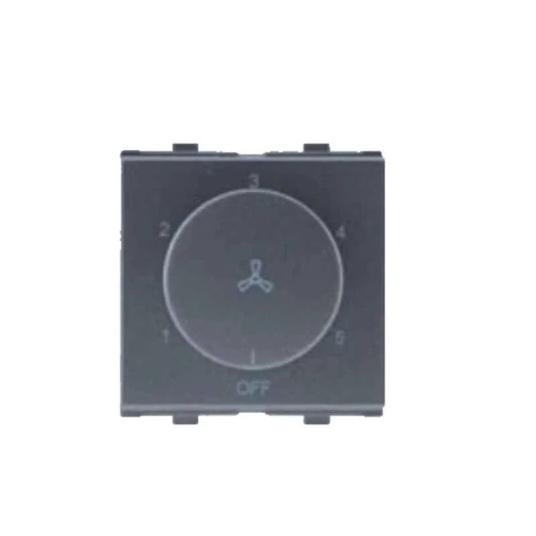 Anchor Penta Graphite black Fan Regulator - 2 Module, 65322B