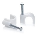 Cable Clips with Metal Nail for Wall Wiring, Cable Management, Wire Organizer, Wire Cable Cord Clip Tie Strap Holder