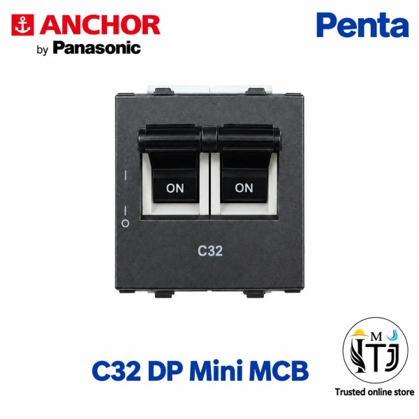 Anchor by Panasonic C32 DP Mini MCB| Black| 65994GB