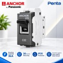 32A mini modular MCB for Anchor Penta Modular Sheets - Graphite Black   [ [68985B]