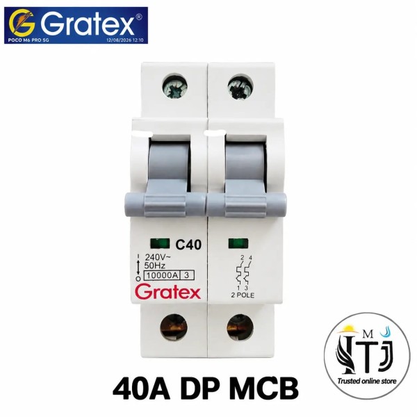 Gratex 40A DP MCB - Reliable Circuit Protection
