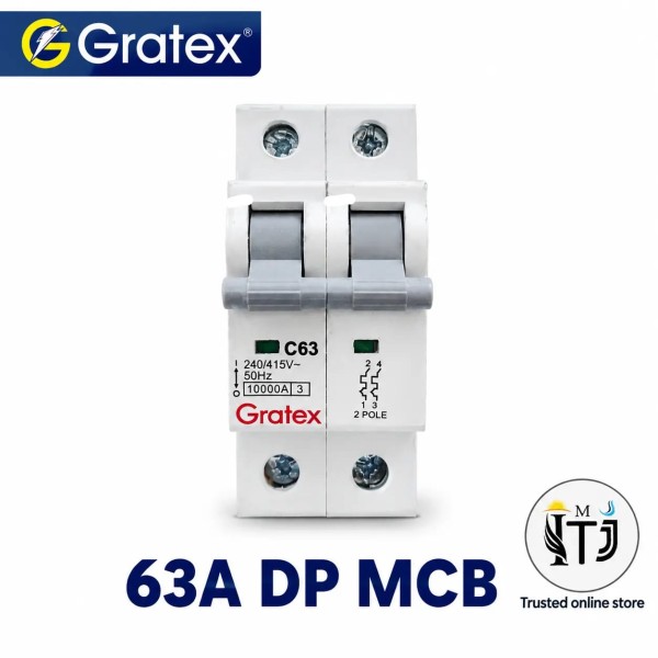 Gratex 63A DP MCB - Reliable Circuit Protection