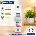 Gratex  10A , single pole [SP]  MCB
