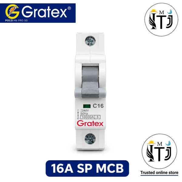 Gratex 16A SP MCB - Reliable Circuit Protection