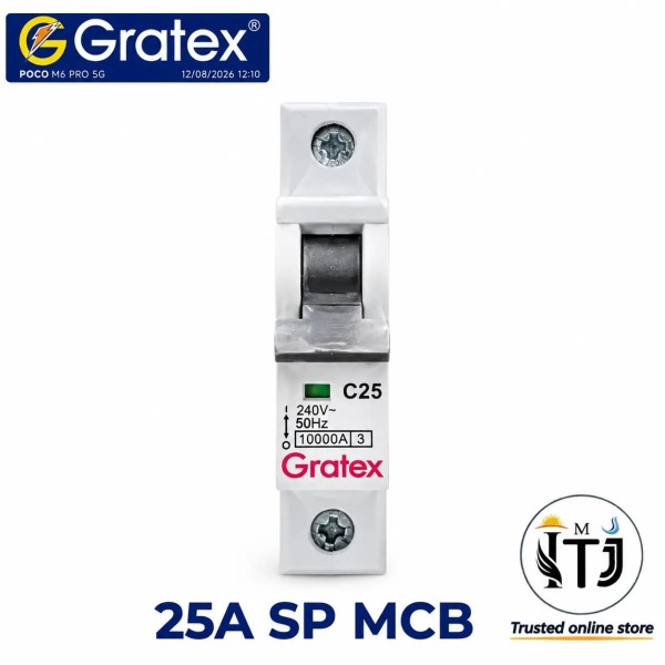 Gratex 25A SP MCB - Reliable Circuit Protection