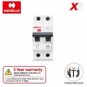 Havells [X7] 63A DP MCB | White [DHMYCDPM063]