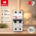 Havells [X7] 63A DP MCB | White [DHMYCDPM063]