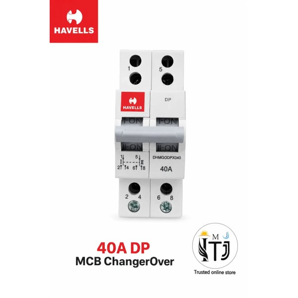 Havells Euro II 40A DP MCB Changeover | [DHMGODPXO40]