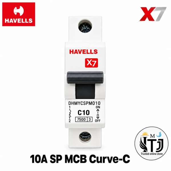 Havells [X7] 10A SP MCB | White | [DHMYCSPM010]