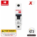 Havells [X7] 16A SP MCB | White | [DHMYCSPM016]