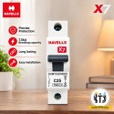 Havells [X7] 25A SP MCB | White | [DHMYCSPM025]