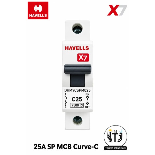 Havells [X7] 25A SP MCB | White | [DHMYCSPM025]