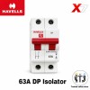 Havells X7 63A DP Isolator | White | DHMYIDPX063