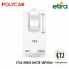 Polycab Etira 25 Amp SP Mini MCB - White
