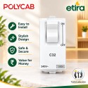 Polycab Etira 32 Amp SP Mini MCB - White
