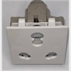 6/16 AMP  modular Socket with full porcine back, for  fitting in home and Office 