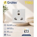 Gratex TRIO 16 Amp Socket with Shutter Gratex TRIO 16 Amp Socket with Shutter