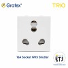 Gratex TRIO 16 Amp  Socket with Shutter 