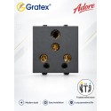 Gratex Adore 6/16A Twin Socket Without Shutter 2M | Grey