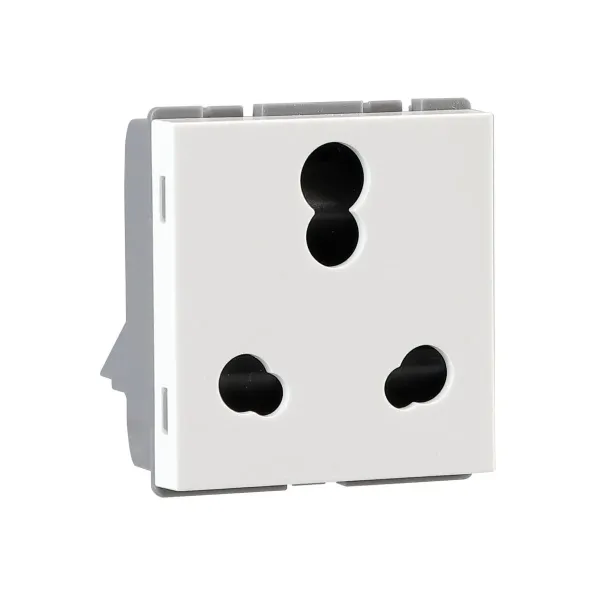 Havells Reo Elegant , 6 A / 16 A Heavy Duty  3 Pin Socket with Shutter - AHRKCXW253