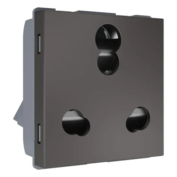 Havells Reo Elegant ,6A/16A 3Pin Socket - Graphite Grey - AHRKCWG163