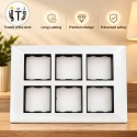 Black Line Sheet 12 Module Cover Plate With Base Frame | White