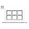 Black Line Sheet 12 Module Cover Plate With Base Frame | White