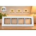 Black Line Sheet 8 [Hz] Module Cover Plate With Base Frame | White