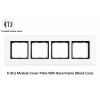 Black Line Sheet 8 [Hz] Module Cover Plate With Base Frame | White