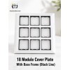 Black Line Sheet 18 Module Cover Plate With Base Frame | White