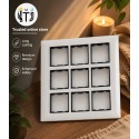 Black Line Sheet 18 Module Cover Plate With Base Frame | White