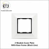Black Line Sheet 2 Module Cover Plate With Base Frame | White