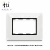 Black Line Sheet 3 Module Cover Plate With Base Frame | White