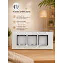 Black Line Sheet 6 Module Cover Plate With Base Frame | White
