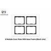 Black Line Sheet 8 Module Cover Plate With Base Frame | White